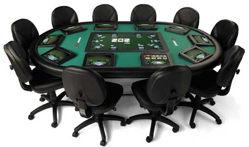 Вот так выглядят столы PokerPro на 10 человек.